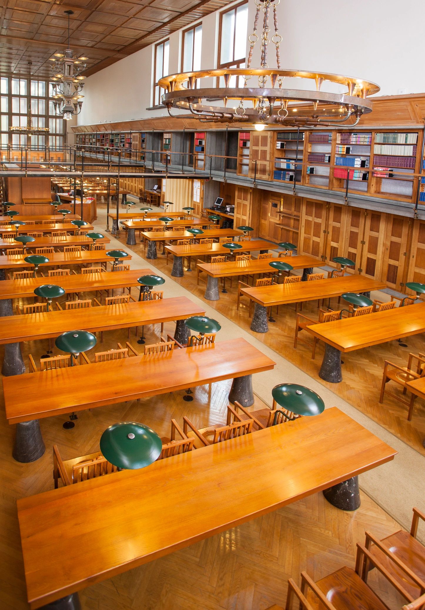 Quiet library reading room